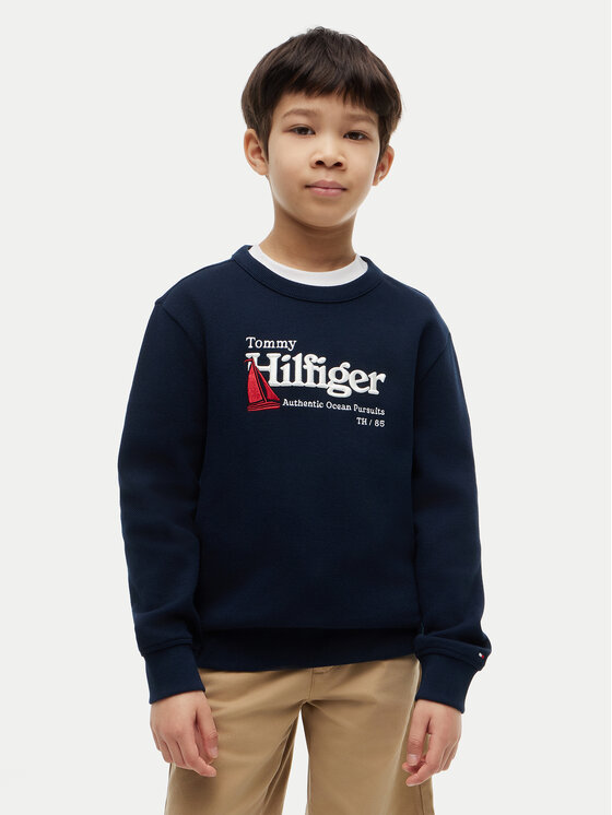 Tommy Hilfiger Bluza Embroidery Graphic KB0KB10506 M Granatowy Regular Fit
