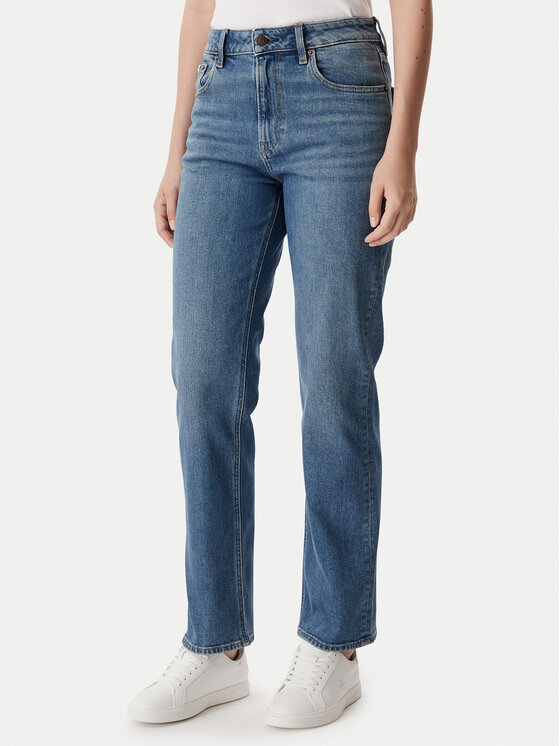 Calvin Klein Jeans Jeansy LV047F711G Granatowy Straight Fit