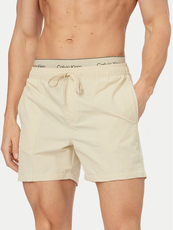 Calvin Klein Swimwear Szorty kąpielowe LV00N61017 Szary Regular Fit