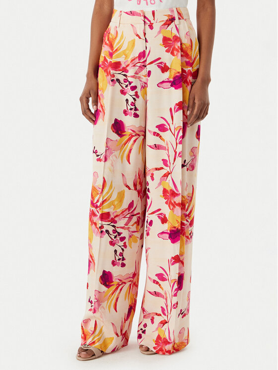 LOLA CASADEMUNT Spodnie materiałowe MS2614027 Kolorowy Wide Leg