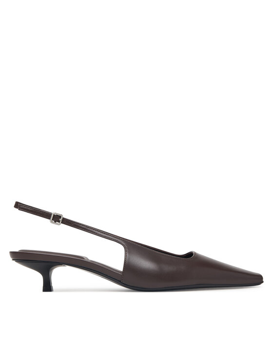 Calvin Klein Czółenka Kitten Heel Pump Sling Hdw HW0HW03168 Czarny