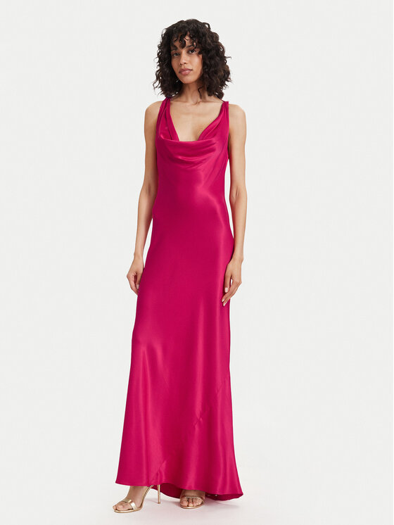 ACCESS FASHION Sukienka wieczorowa 63-3403-145 Koralowy Regular Fit