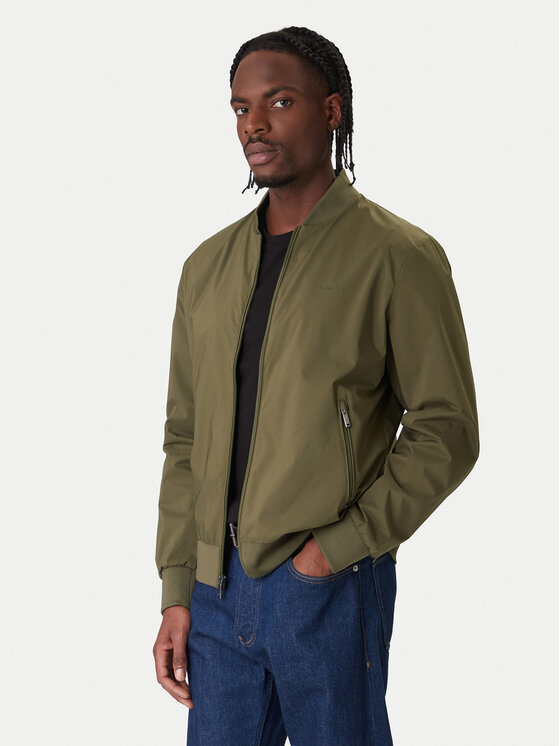 Calvin Klein Kurtka bomber LV040FM512 Khaki Regular Fit