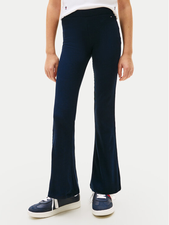 Tommy Hilfiger Legginsy Essential KG0KG09192 Granatowy Extra Slim Fit
