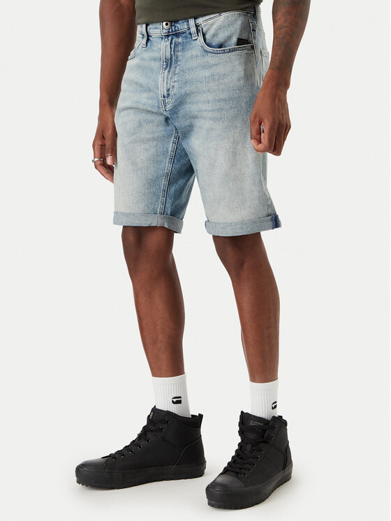 G-Star Raw Szorty jeansowe Mosa D24430-E205 Niebieski Straight Fit