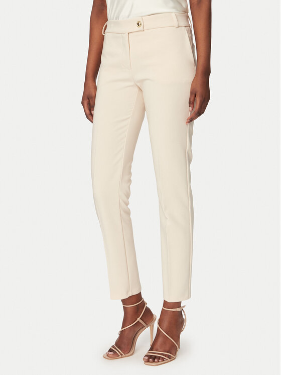 Rinascimento Spodnie materiałowe CFC0128638003 Beżowy Slim Fit