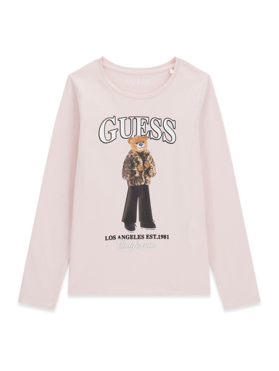 Guess Bluzka J6BI12 K5793 Różowy jasny Regular Fit