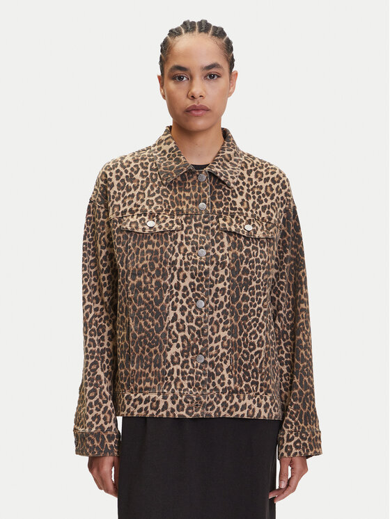 Vero Moda Kurtka jeansowa Tessa 10329961 Brązowy Oversize