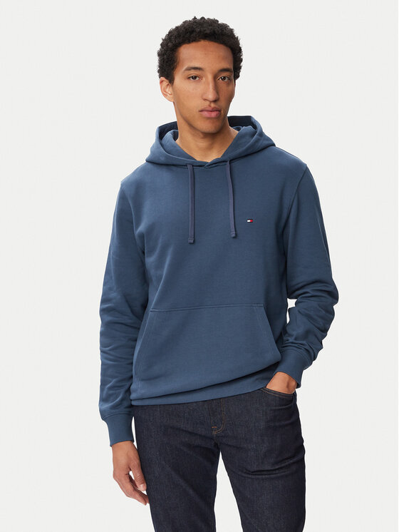 Tommy Hilfiger Bluza Essential Terry MW0MW37235 Niebieski Regular Fit