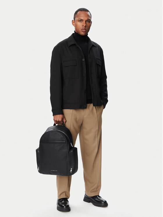 Tommy Hilfiger Plecak Th Business Leather Backpack AM0AM14684 Czarny