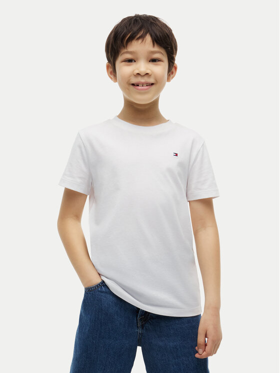 Tommy Hilfiger T-Shirt Team Tommy Graphic KB0KB10591 Biały Regular Fit