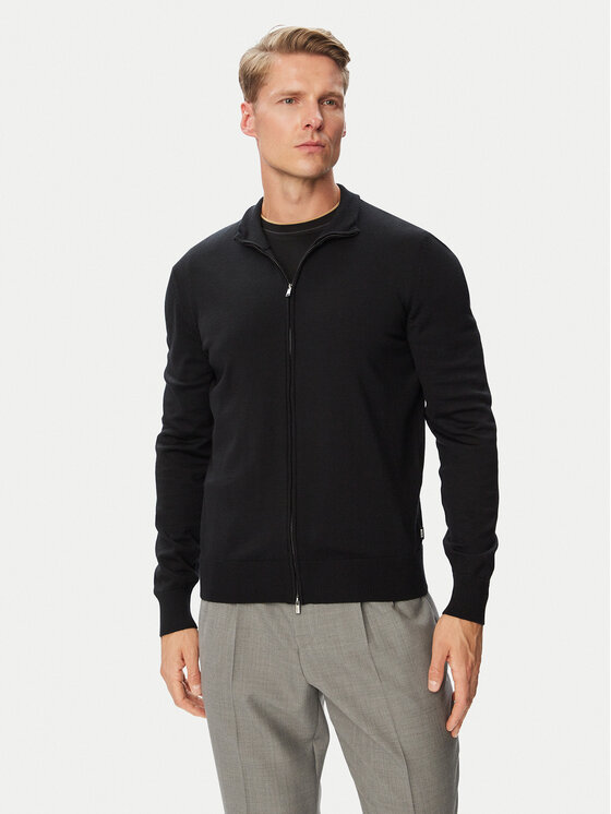 BOSS Kardigan H-Balonso 50566344 Czarny Regular Fit