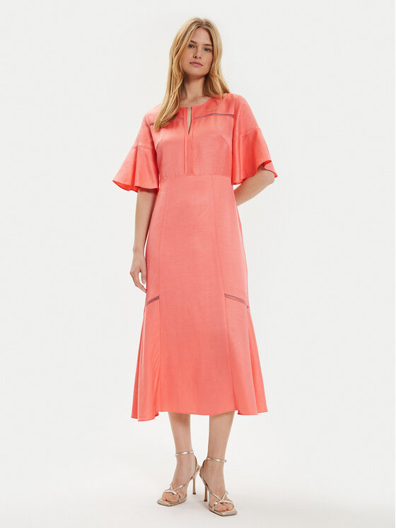 BOSS Sukienka letnia Dileina 50512807 Koralowy Regular Fit