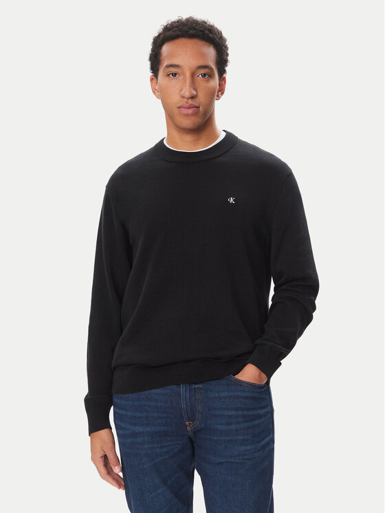 Calvin Klein Jeans Sweter LV04RH325G Czarny Regular Fit