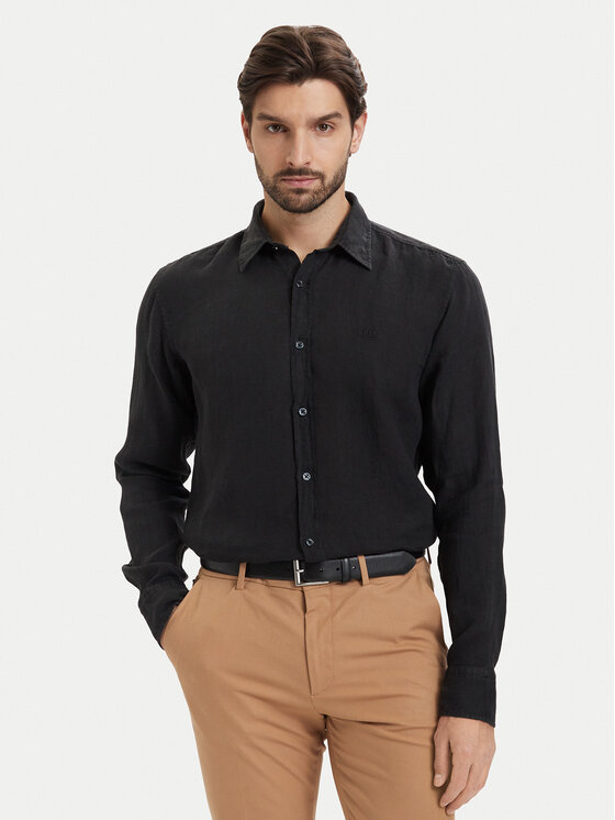 BOSS Koszula Relegant 50567579 Czarny Regular Fit