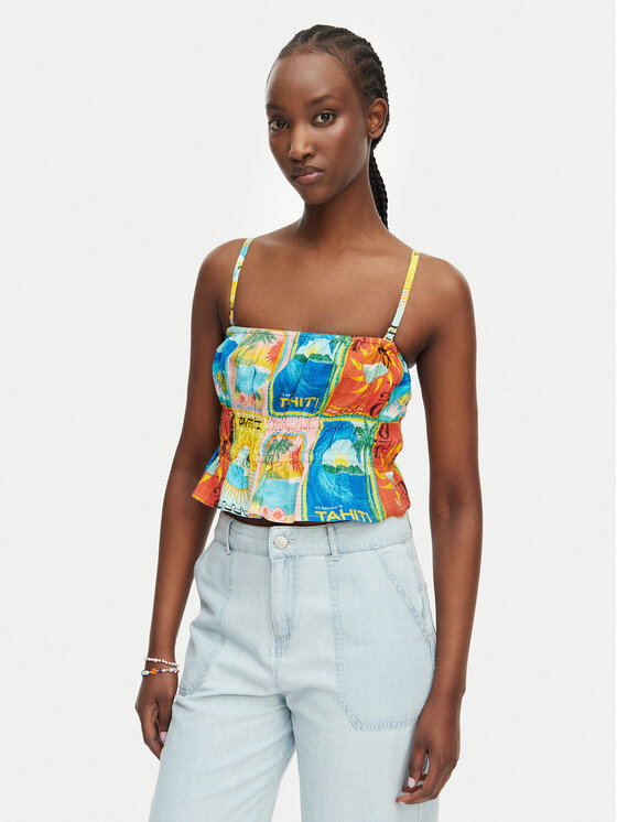 Roxy Top Atlas Palmy Daze ERJWT03669 Kolorowy Regular Fit