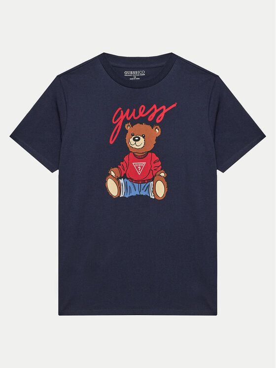 Guess T-Shirt H4BJ06 I3Z14 Granatowy Regular Fit