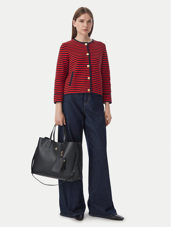 Tommy Hilfiger Torebka Th Icon Satchel Mono AW0AW18923 Czarny