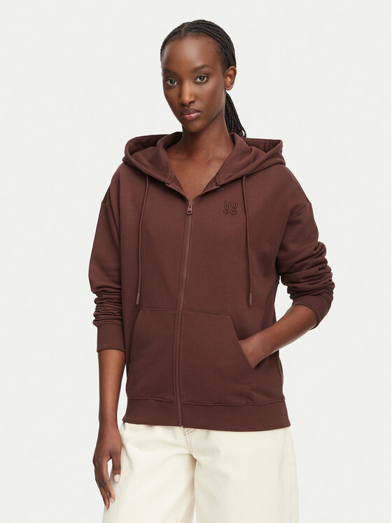 HUGO Bluza Dalfine 50535240 Brązowy Regular Fit