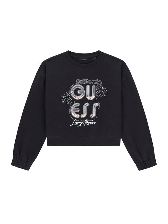 Guess Bluza J6GQ00 KA6R4 Czarny Relaxed Fit