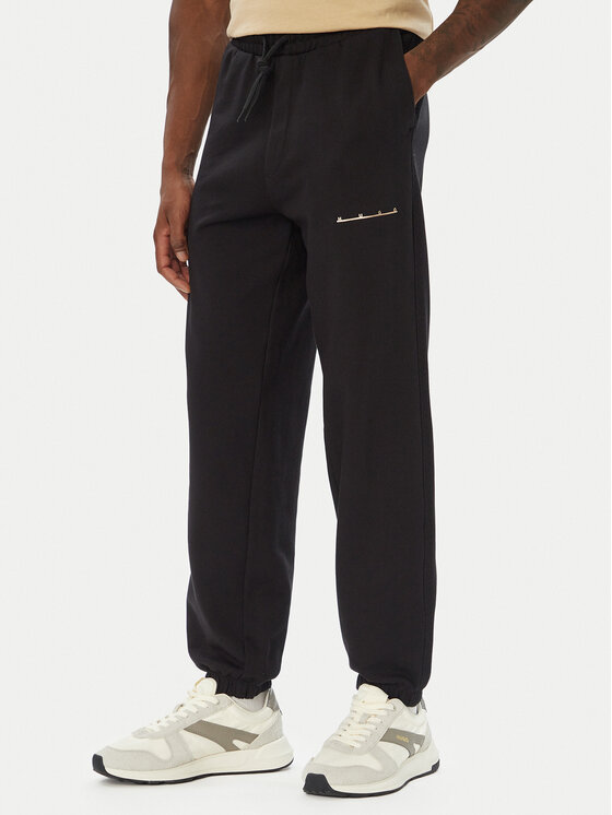 HUGO Spodnie dresowe Datripant 50568125 Czarny Relaxed Fit