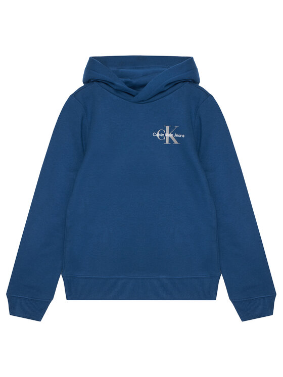 Calvin Klein Jeans Bluza Small Monogram IU0IU00266 D Niebieski Regular Fit