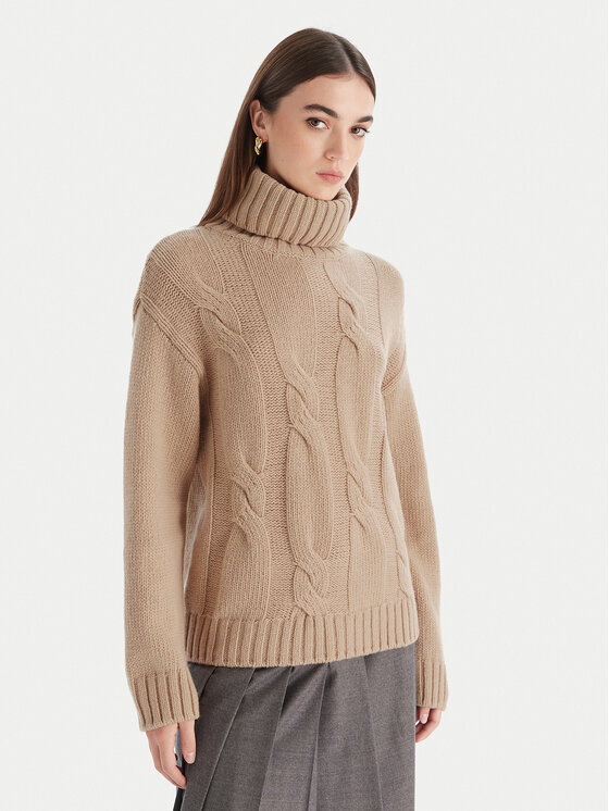Luisa Spagnoli Golf Cerema 100250 Beżowy Regular Fit
