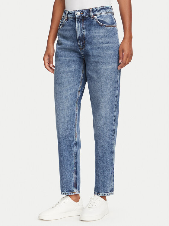 HUGO Jeansy Garlene 50563517 Granatowy Mom Fit