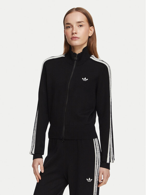 adidas Kardigan Firebird KS7366 Czarny Slim Fit