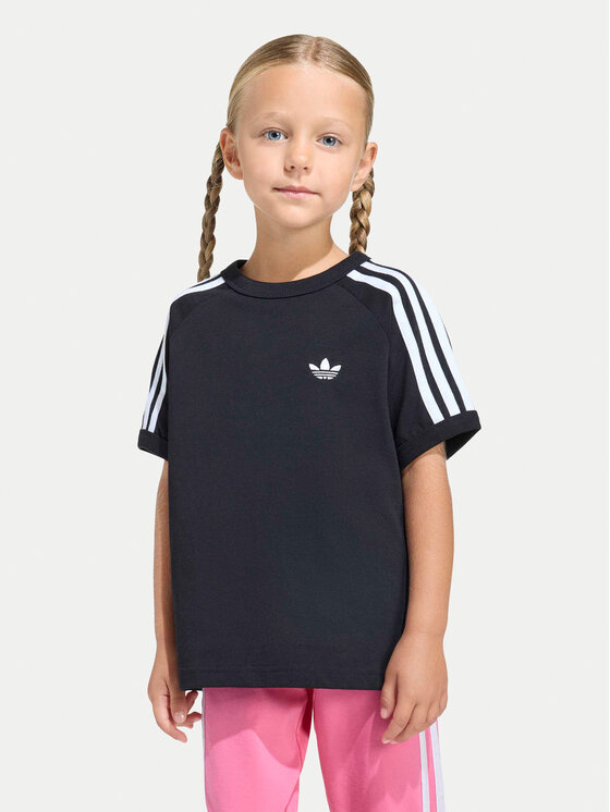 adidas T-Shirt 3-Stripes KD3309 Czarny Loose Fit