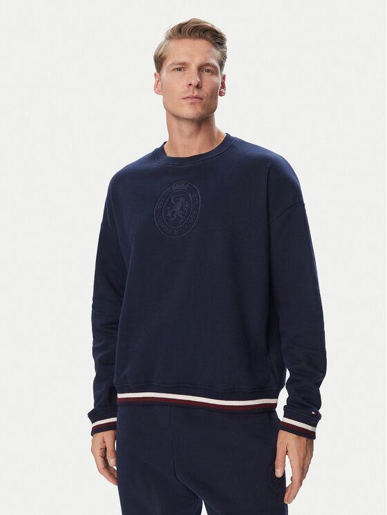 Tommy Hilfiger Bluza UM0UM04058 Granatowy Regular Fit