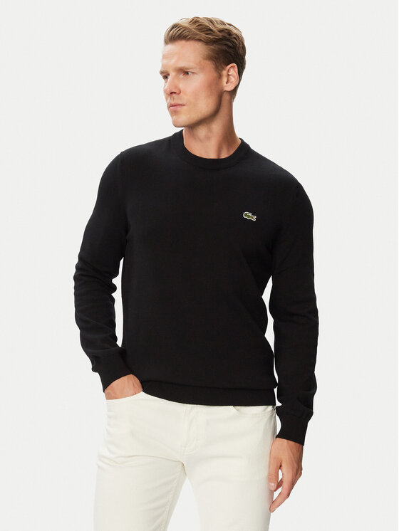Lacoste Sweter AH1985 Czarny Regular Fit