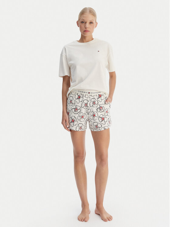 Tommy Hilfiger Piżama UW0UW05760 Beżowy Regular Fit