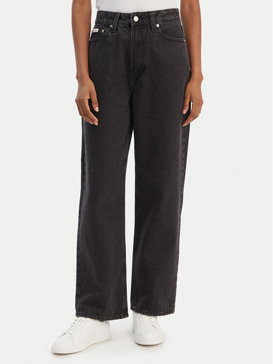 Calvin Klein Jeans Jeansy LV047E627G Czarny Barrel Fit