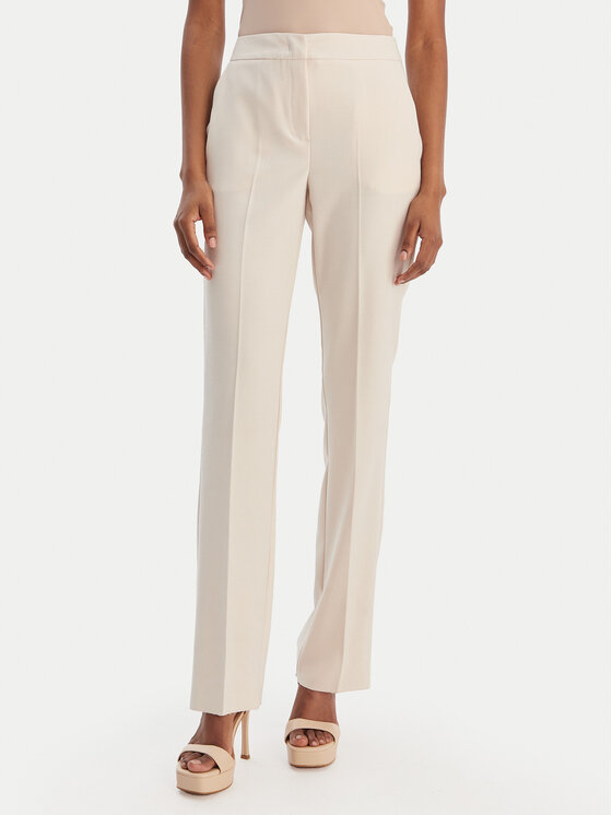 Marella Chinosy Emme by Marella Trofeo 2615131081 Kremowy Slim Fit