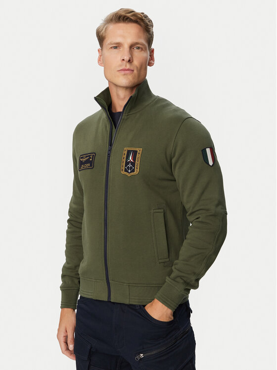 Aeronautica Militare Bluza 262FE2130UF00689 Zielony ciemny Regular Fit