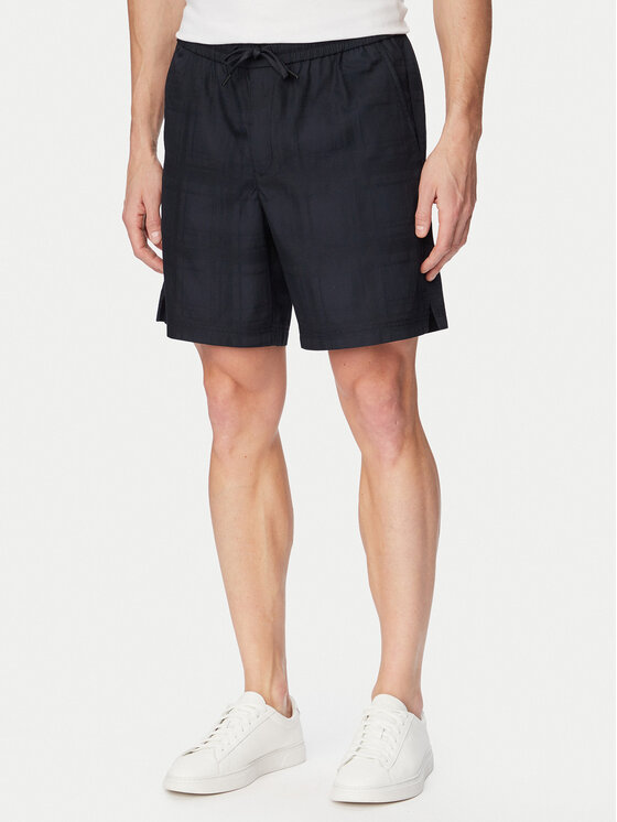 BOSS Szorty materiałowe Sandrew 50559371 Granatowy Regular Fit