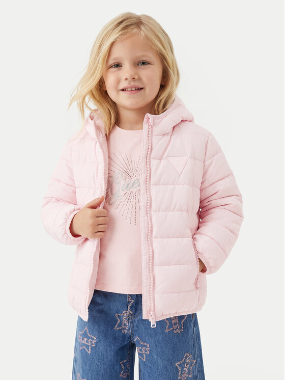 Guess Kurtka przejściowa H4BT03 WCFM0 Różowy Regular Fit