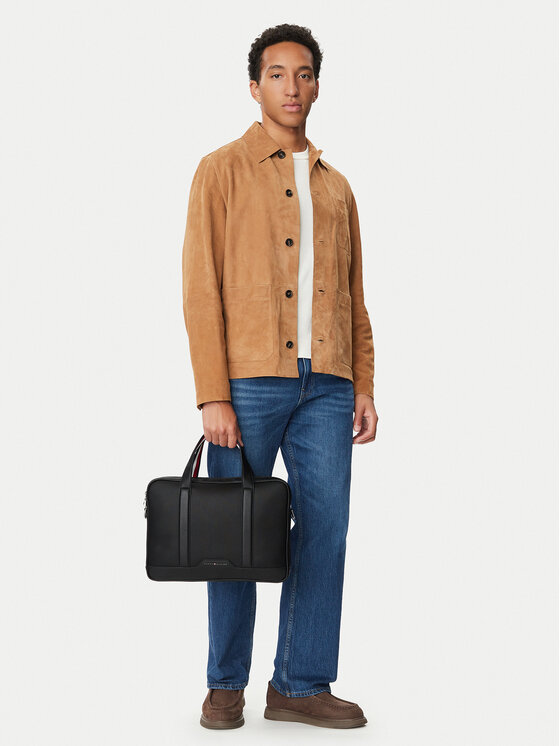 Tommy Hilfiger Torba na laptopa Th Textured Computer Bag AM0AM14726 Czarny