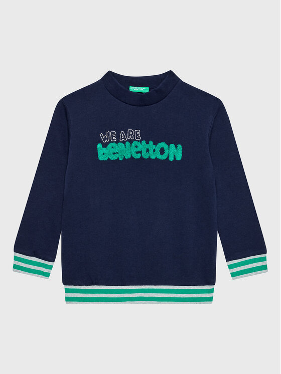 United Colors Of Benetton Bluza 3J68G104C Granatowy Regular Fit