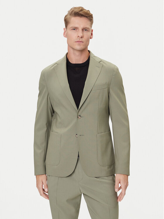 BOSS Marynarka C-Hanry 50545800 Zielony Slim Fit