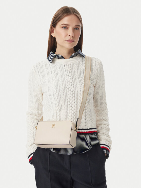 Tommy Hilfiger Torebka Th Joy Camera Bag AW0AW19060 Kremowy