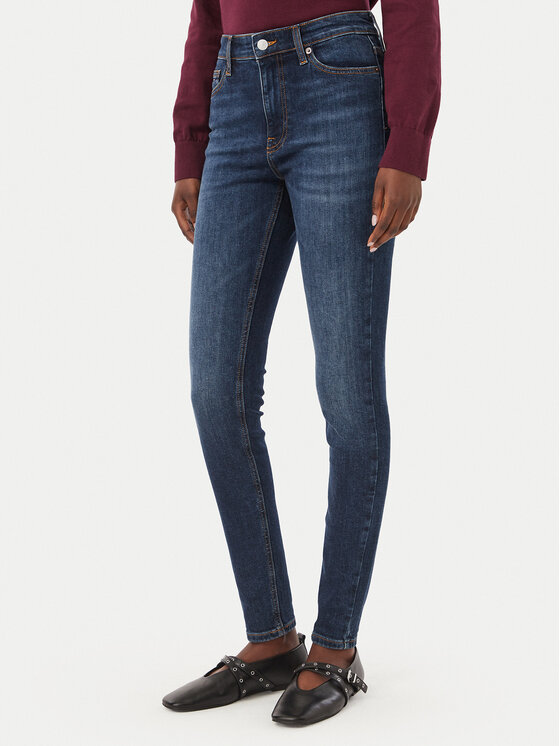 Tommy Jeans Jeansy Nora DW0DW23192 Granatowy Skinny Fit