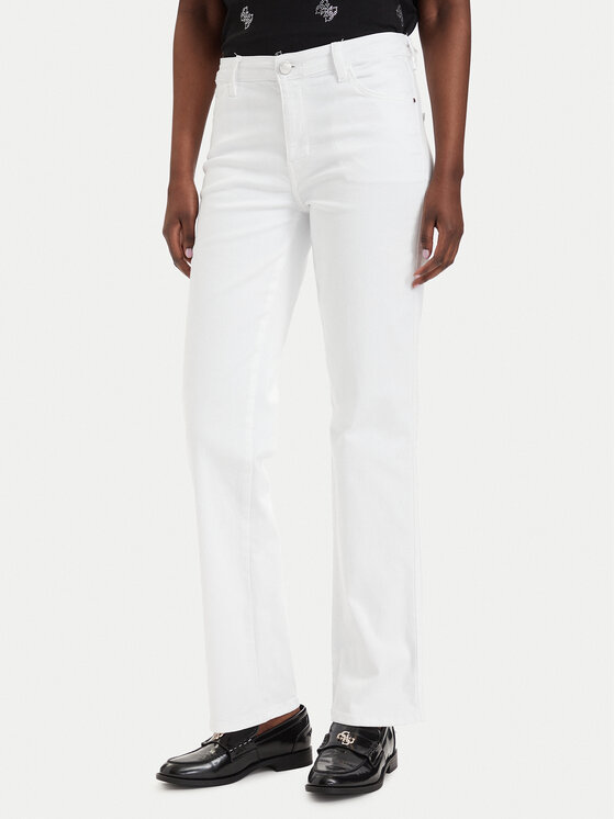 Guess Jeansy W6GA15 D0705 Biały Straight Fit