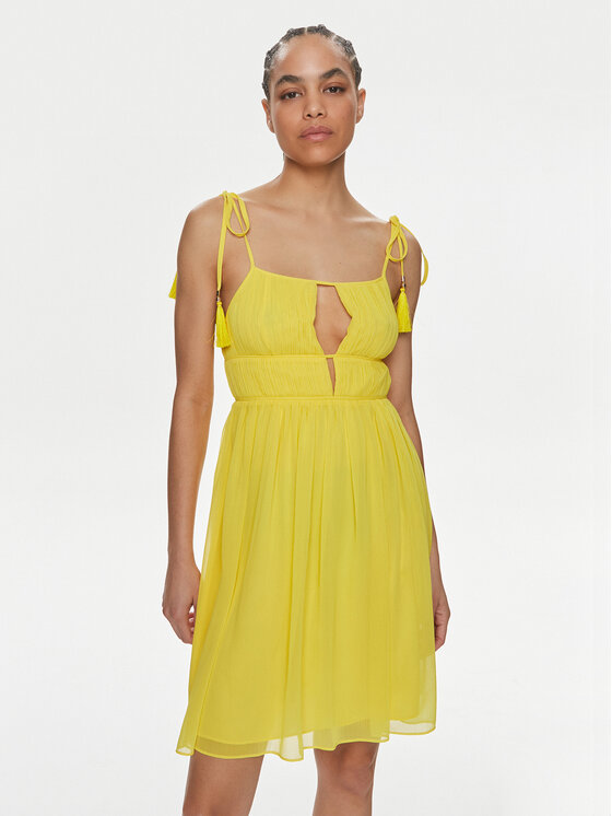 Patrizia Pepe Sukienka letnia 2A2714/A061-Y447 Żółty Regular Fit