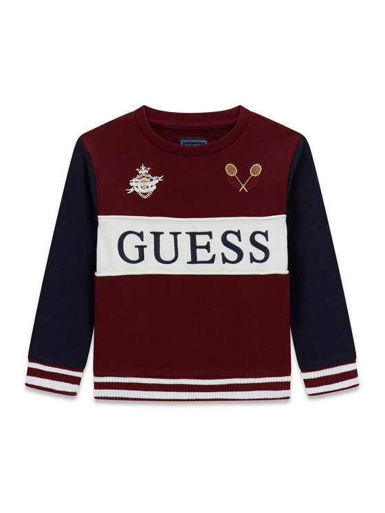 Guess Bluza N6YQ08 K4101 Bordowy Regular Fit