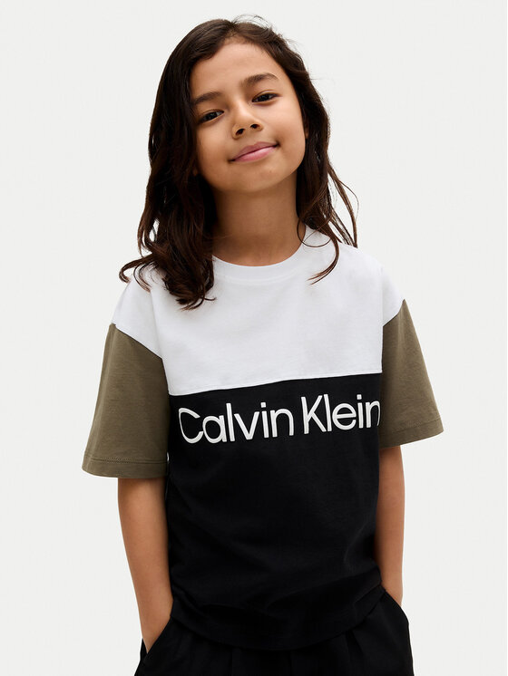 Calvin Klein Jeans T-Shirt Blocking IB0IB02528 D Czarny Relaxed Fit