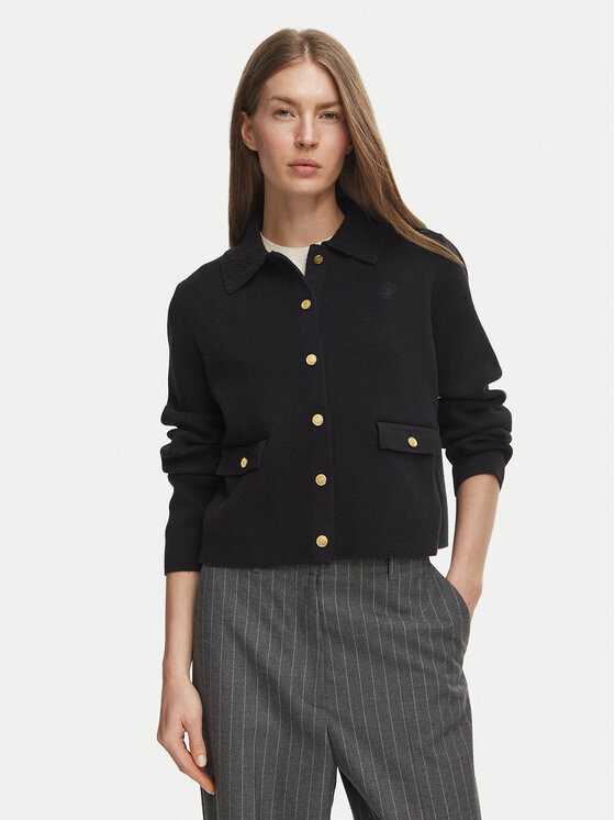 Tommy Hilfiger Kardigan WW0WW51426 Czarny Regular Fit