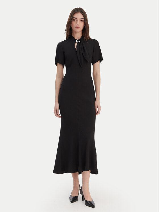 HUGO Sukienka koktajlowa Kiweni 50554051 Czarny Slim Fit
