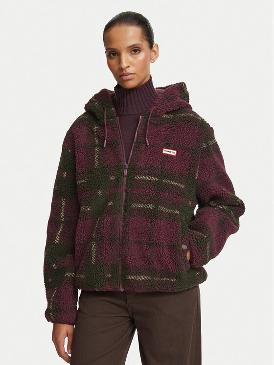 Hunter Kurtka przejściowa HARW0009262 Bordowy Regular Fit